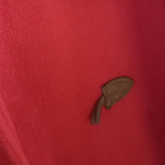 JG Hook Wool Coat womans Large Vtg 80's Red Long Double-Breasted Coat trench USA - Picture 5 of 7